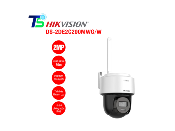 Camera IP Mini PT 2MP HIKVISION DS-2DE2C200MWG/W