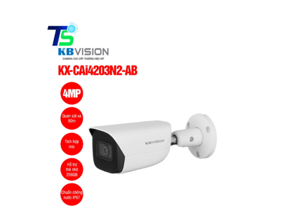 Camera IP thân trụ 4MP KBVISION KX-CAi4203N2-AB