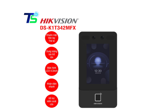 Máy chấm công nhận diện khuôn mặt HIKVISION DS-K1T342MFX