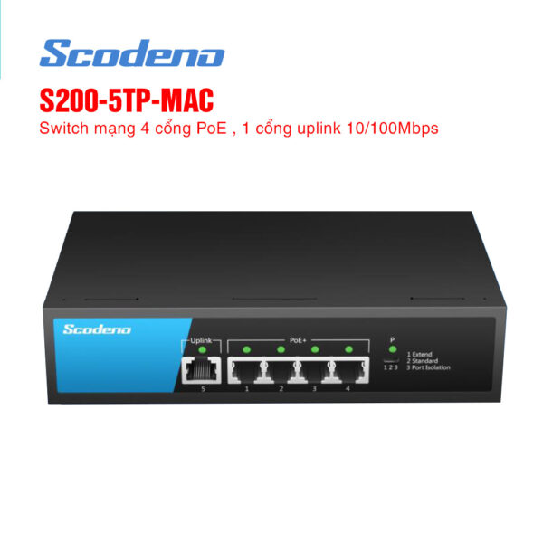 Switch Mạng 5 Cổng Scodeno S200-5tp-mac Tại Đà Nẵng