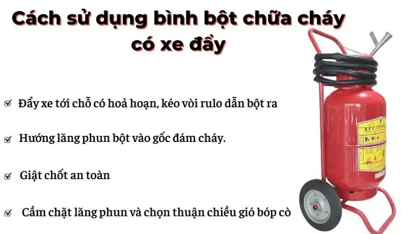 cách sử dụng bình bột chữa cháy