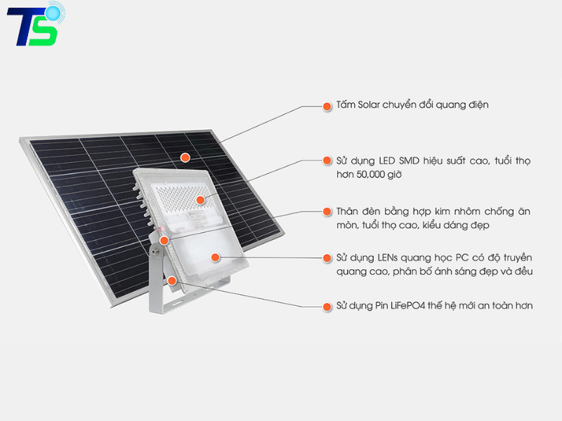 cấu tạo đèn năng lượng mặt trời