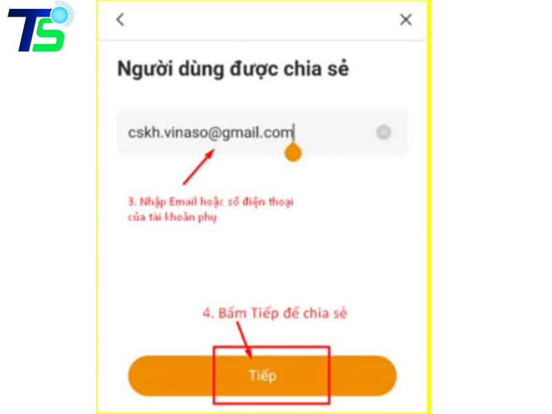 cách chia sẻ camera Imou